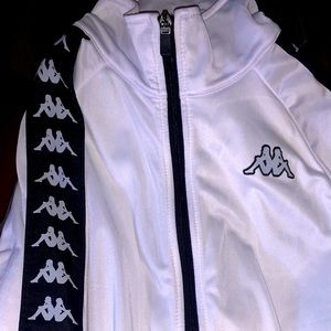 Women’s white Kappa zip up jacket, size small.